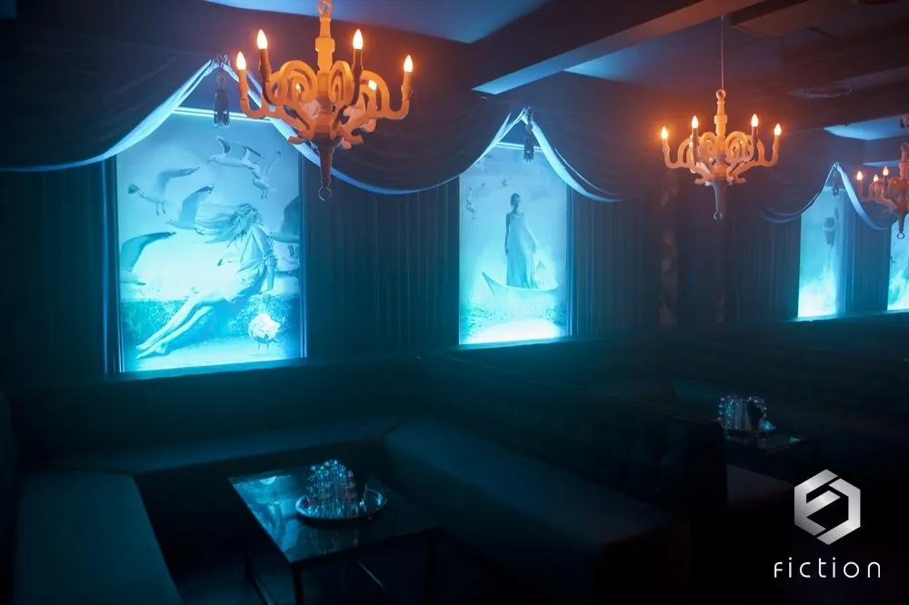 Fiction bottle service booth