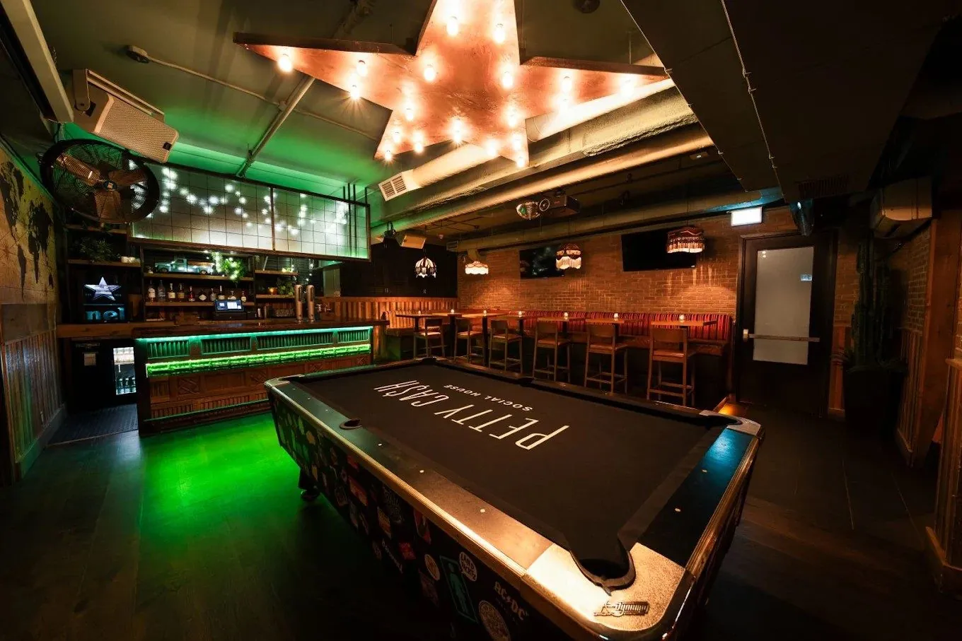 Petty Cash 360-degree bar and decor
