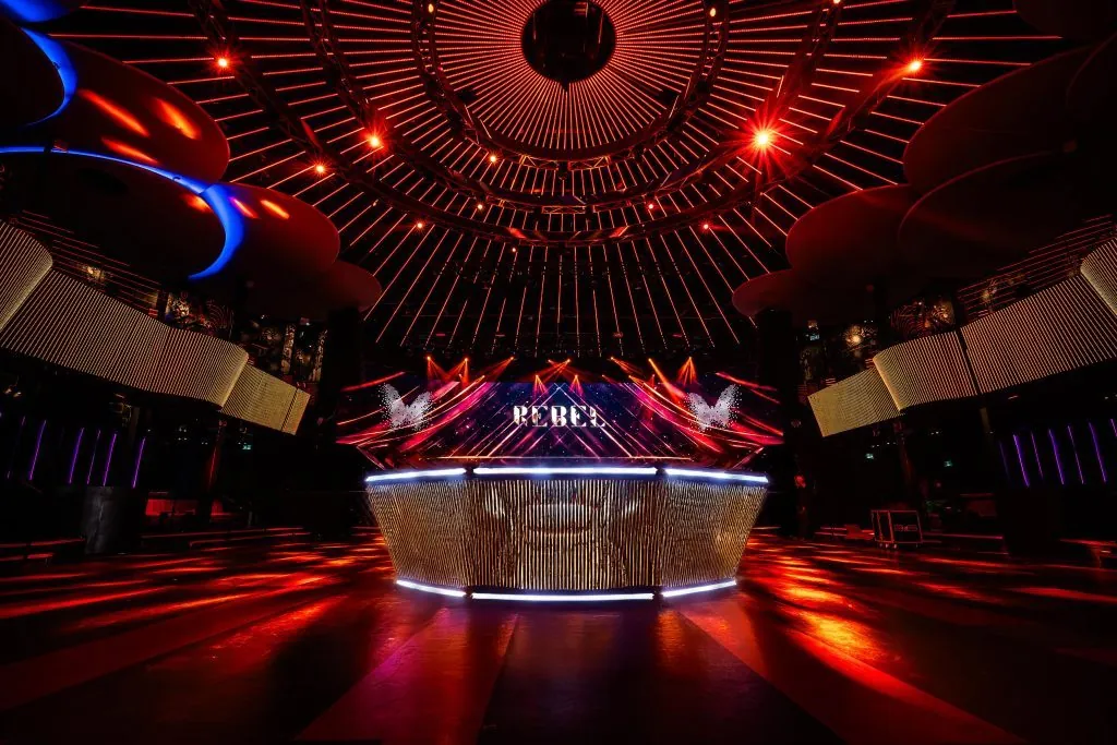 Rebel concert production and lighting
