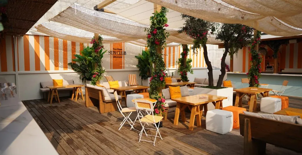 Soluna rooftop terrace and outdoor seating