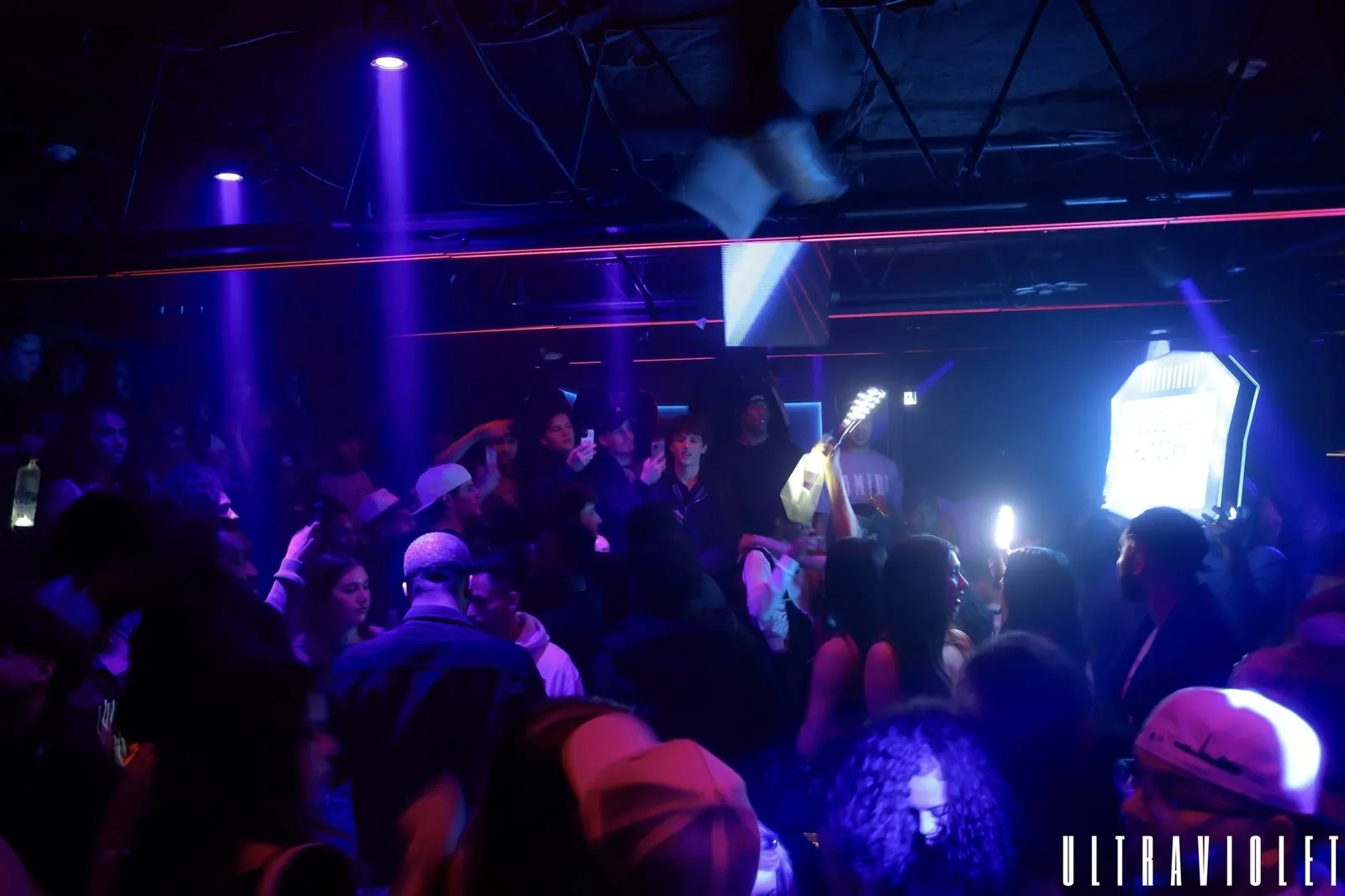 Ultraviolet dance floor and UV lighting