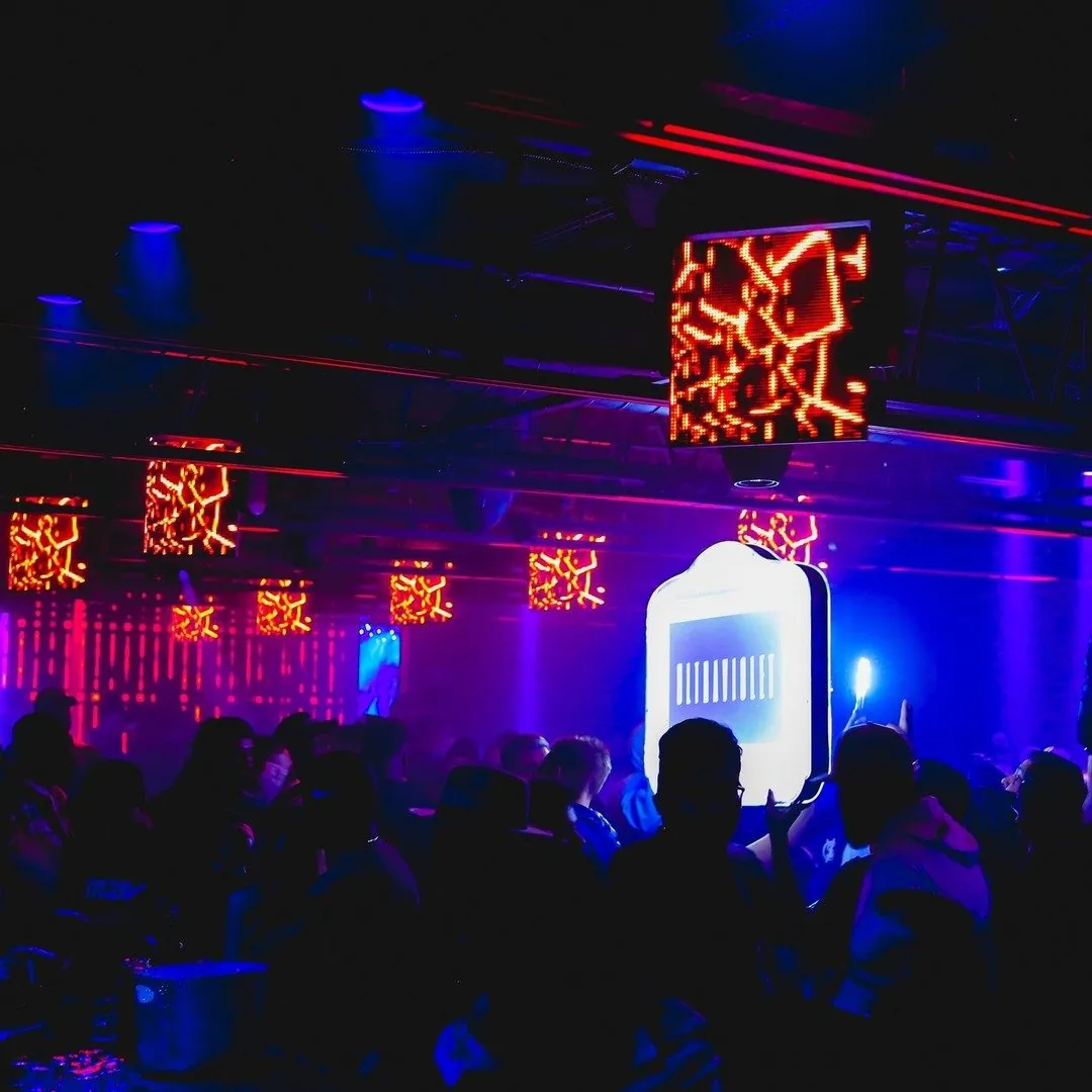 Ultraviolet DJ booth and bar