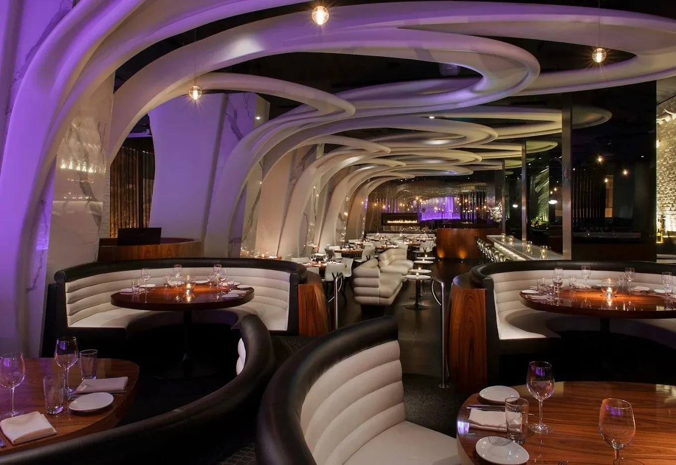 STK Toronto dining room at night